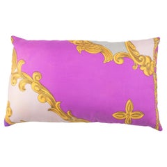Emilio Pucci Baroque Printed Pink Silk and Velvet Decorative Cushion