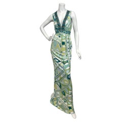 Emilio Pucci Bead-Embellished Maxi Dress Sz: 46