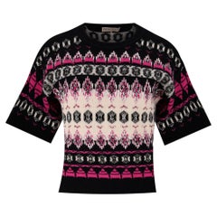 Emilio Pucci Bead-Embellished Virgin Wool Short Sleeved Jumper