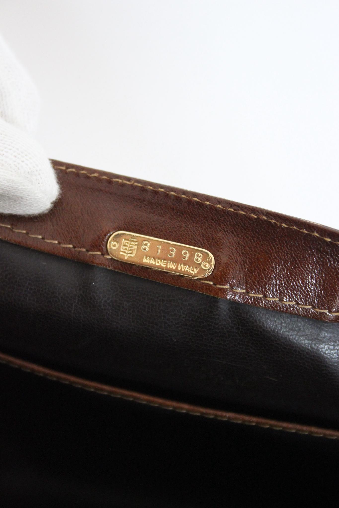 Emilio Pucci Beige Leather Monogram Vintage Shoulder Bag 80s 6
