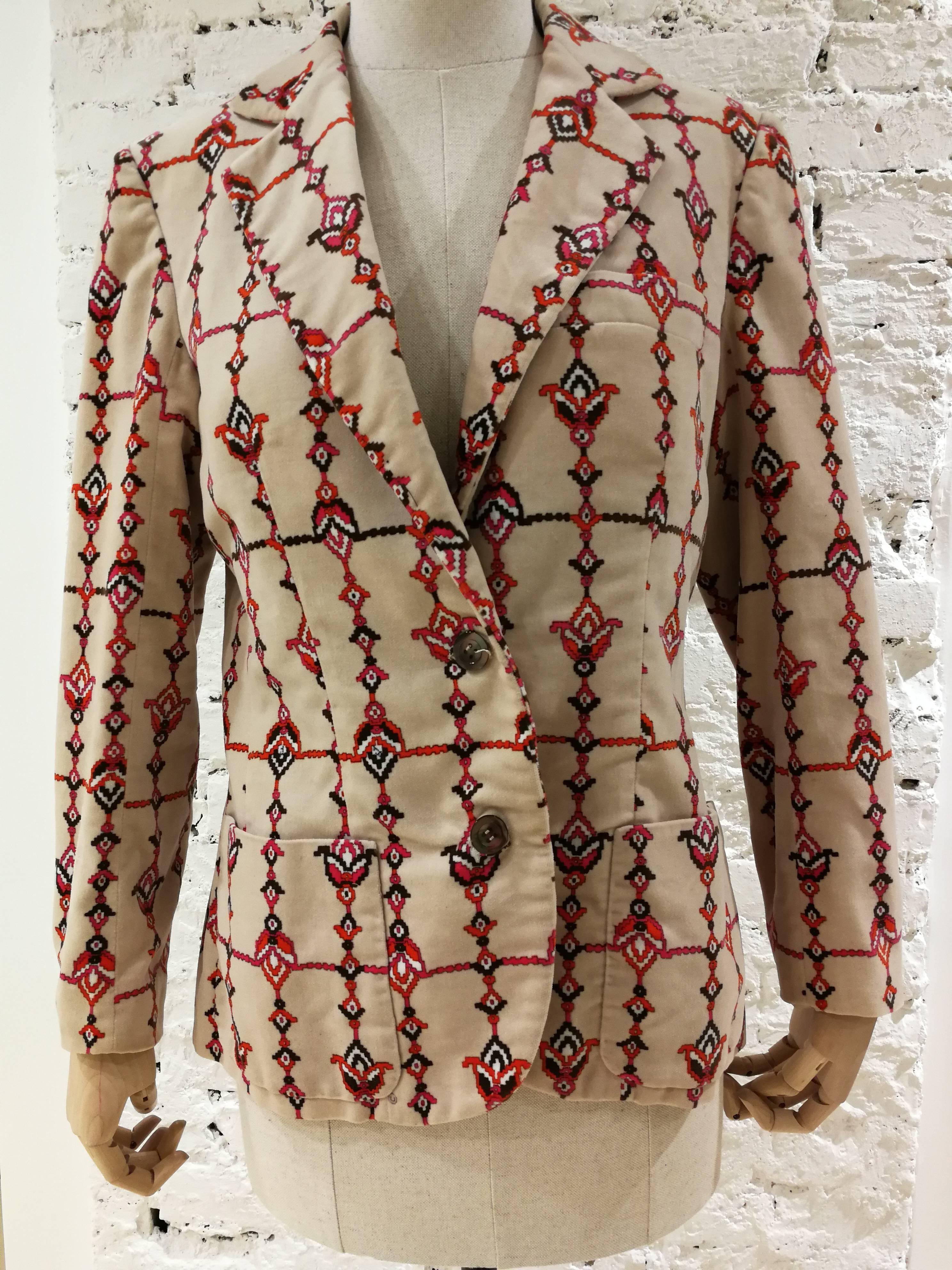 Emilio Pucci Beije Multicolour Velvet Jacket 3