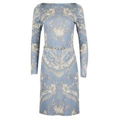 Emilio Pucci Belted Printed Stretch Jersey Mini Dress It 42 Uk 10