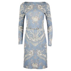 Emilio Pucci Belted Printed Stretch Jersey Mini Dress It 42 Uk 10