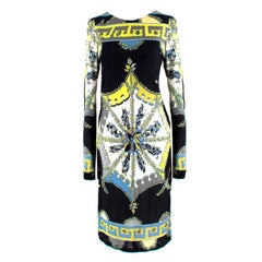Emilio Pucci Black Abstract Pattern Dress US 6