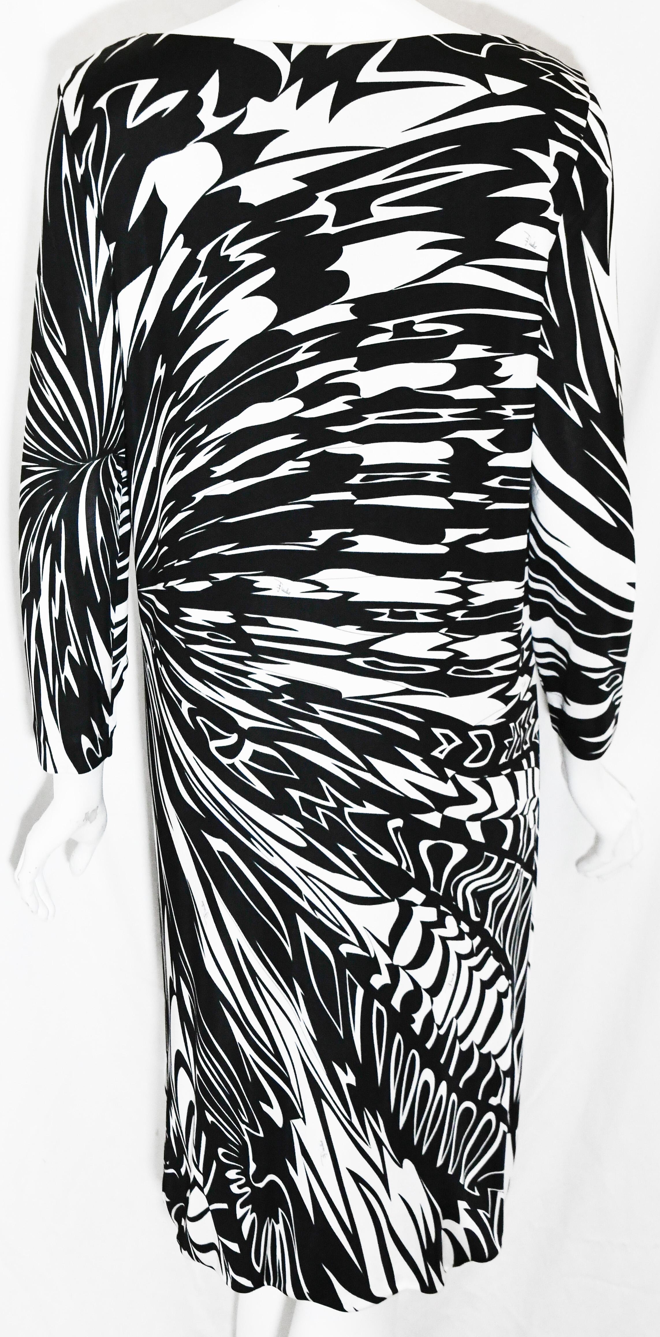 black and white abstract dress