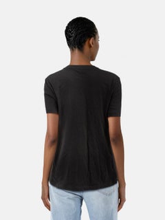 Emilio Pucci Black Crystal Embellished T-Shirt Size L