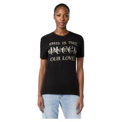 Emilio Pucci Black Crystal Embellished T-Shirt Size L