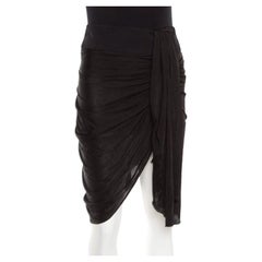 Emilio Pucci mini-jupe asymétrique drapée noire S