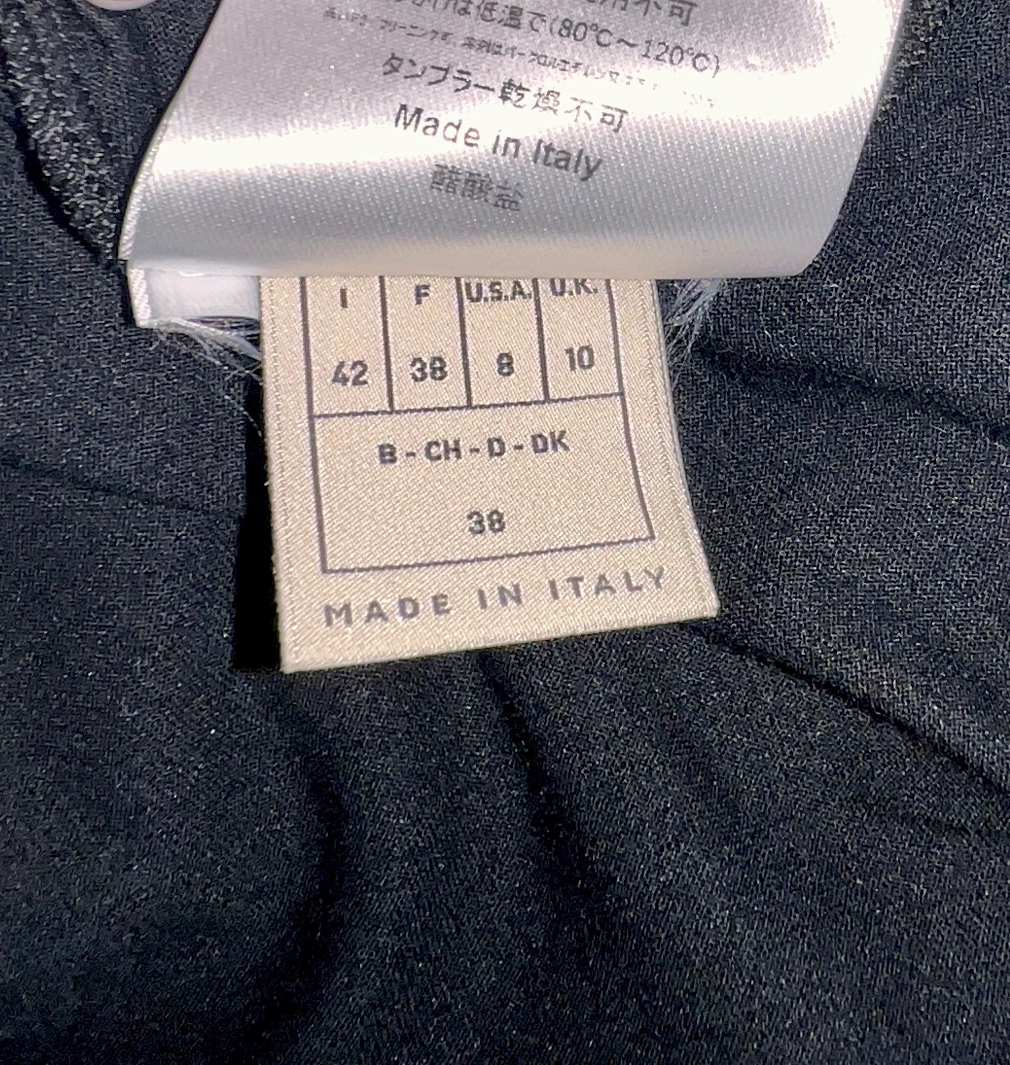 EMILIO PUCCI Camisa de manga larga de mezcla de seda bordada negra 42 en venta 3