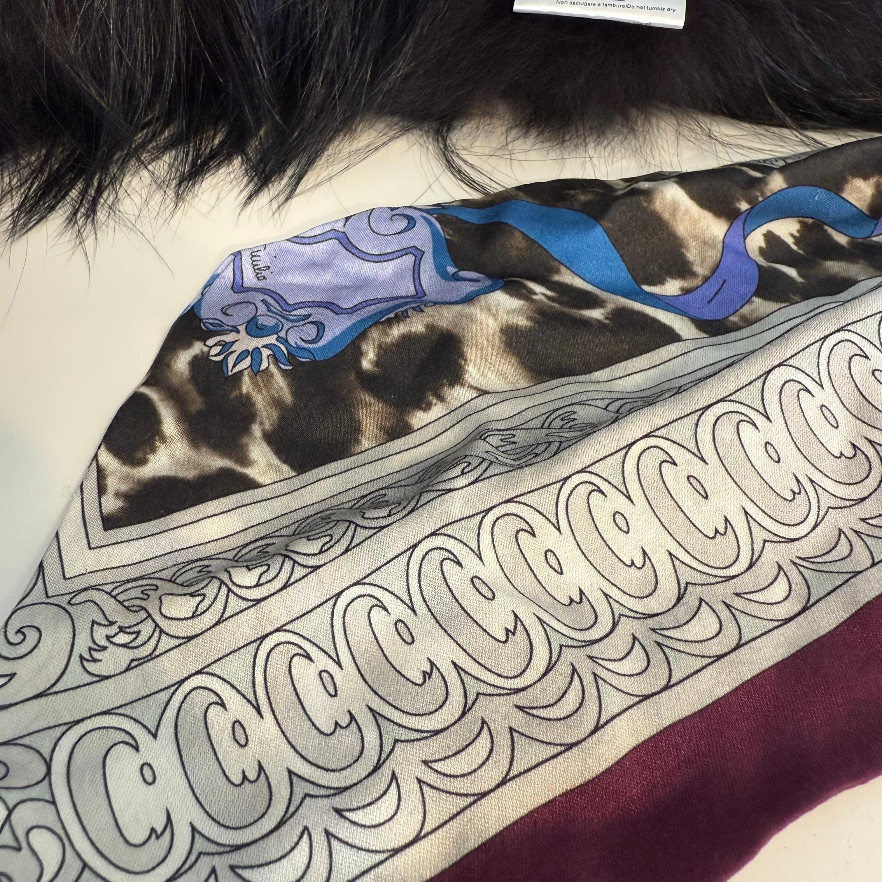 Donna Emilio Pucci - Colletto in pelliccia di volpe nera in vendita