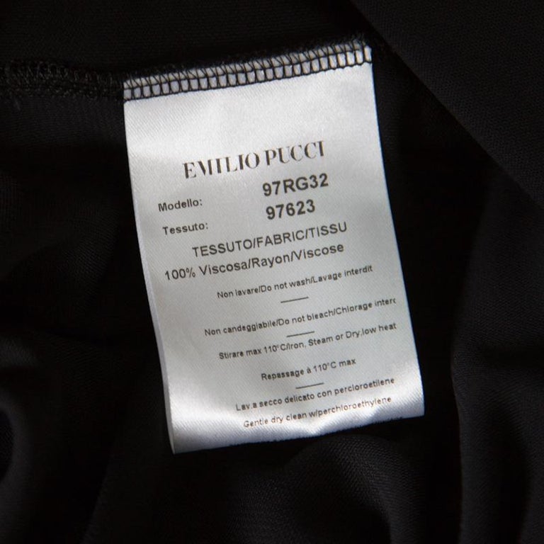 Emilio Pucci Black Knit Crystal Embellished Backless Sheath Dress S For ...