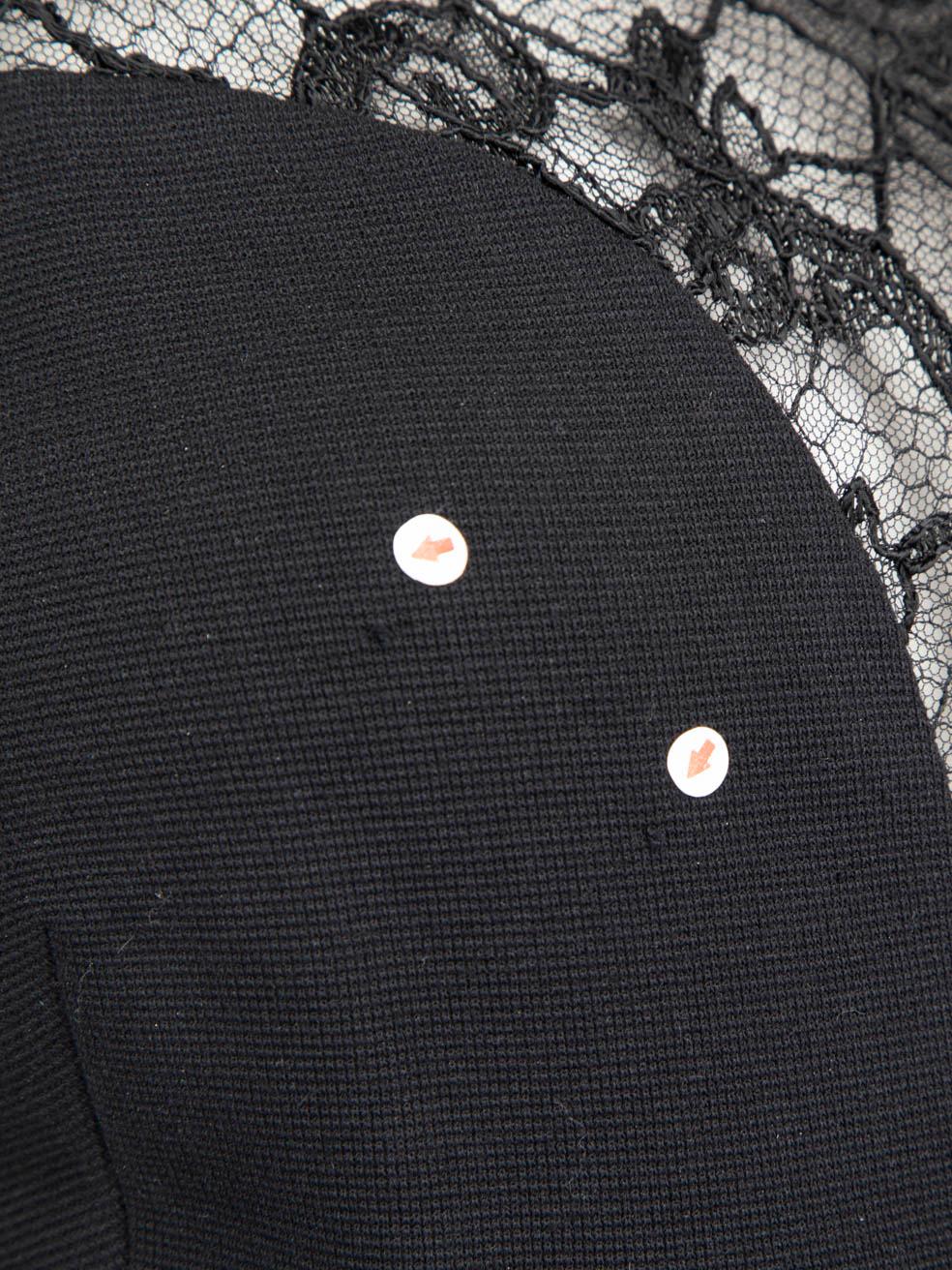 Emilio Pucci Schwarz Spitze Detail Kleid Größe XS im Angebot 6