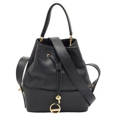 Emilio Pucci Black Leather Bonita Bucket Bag