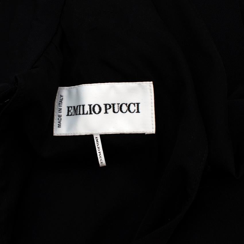 Emilio Pucci Black Silk blend High Neck Beaded Gown  - Size Small For Sale 5
