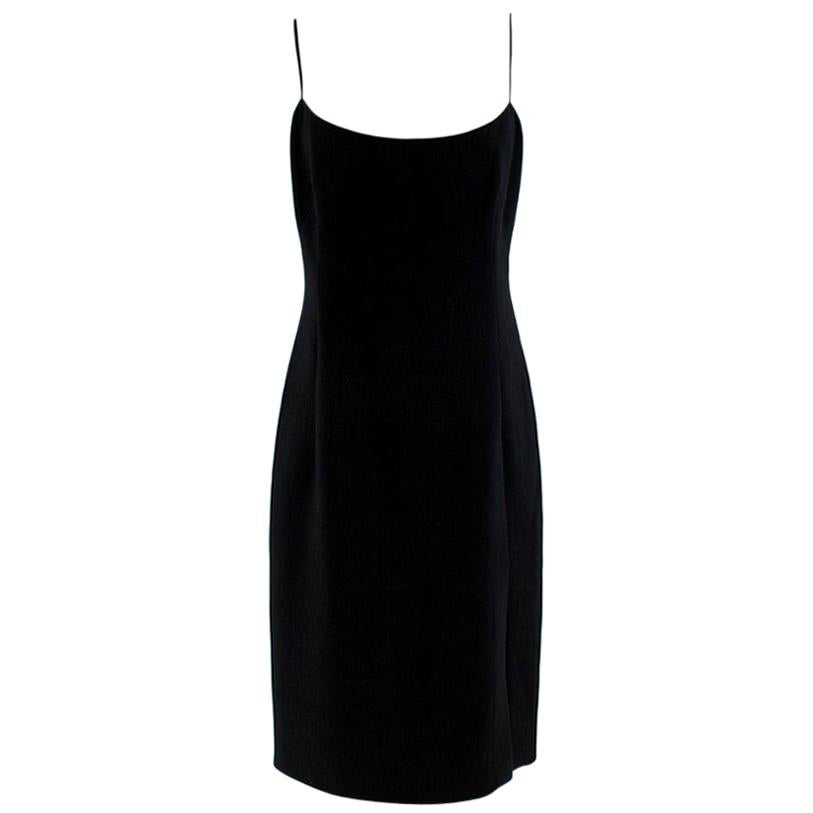 Emilio Pucci Black Wool Sleeveless Slip Dress - Size US 8 For Sale