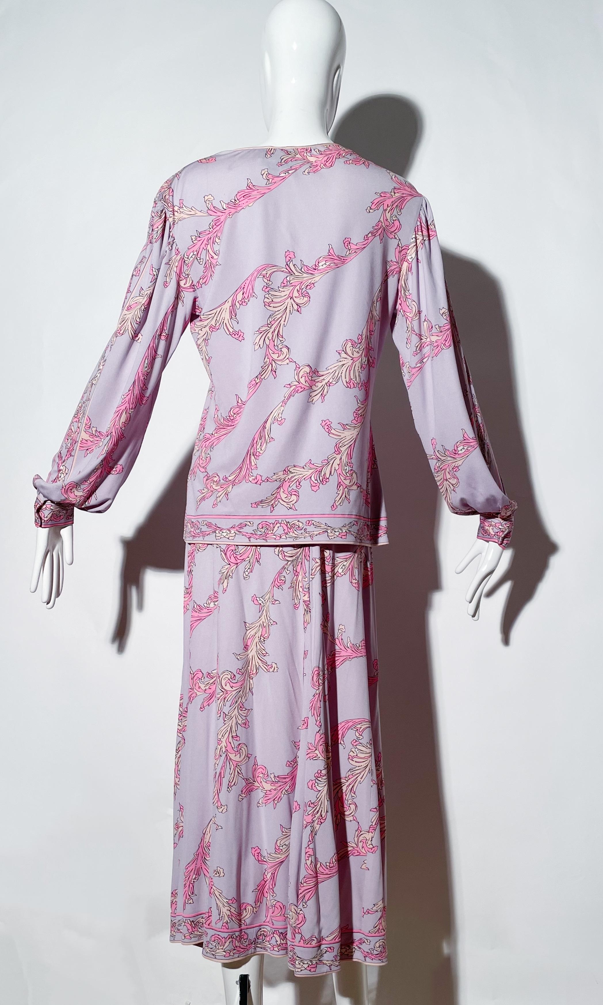 Emilio Pucci Blouse and Skirt Set  In Good Condition For Sale In Waterford, MI