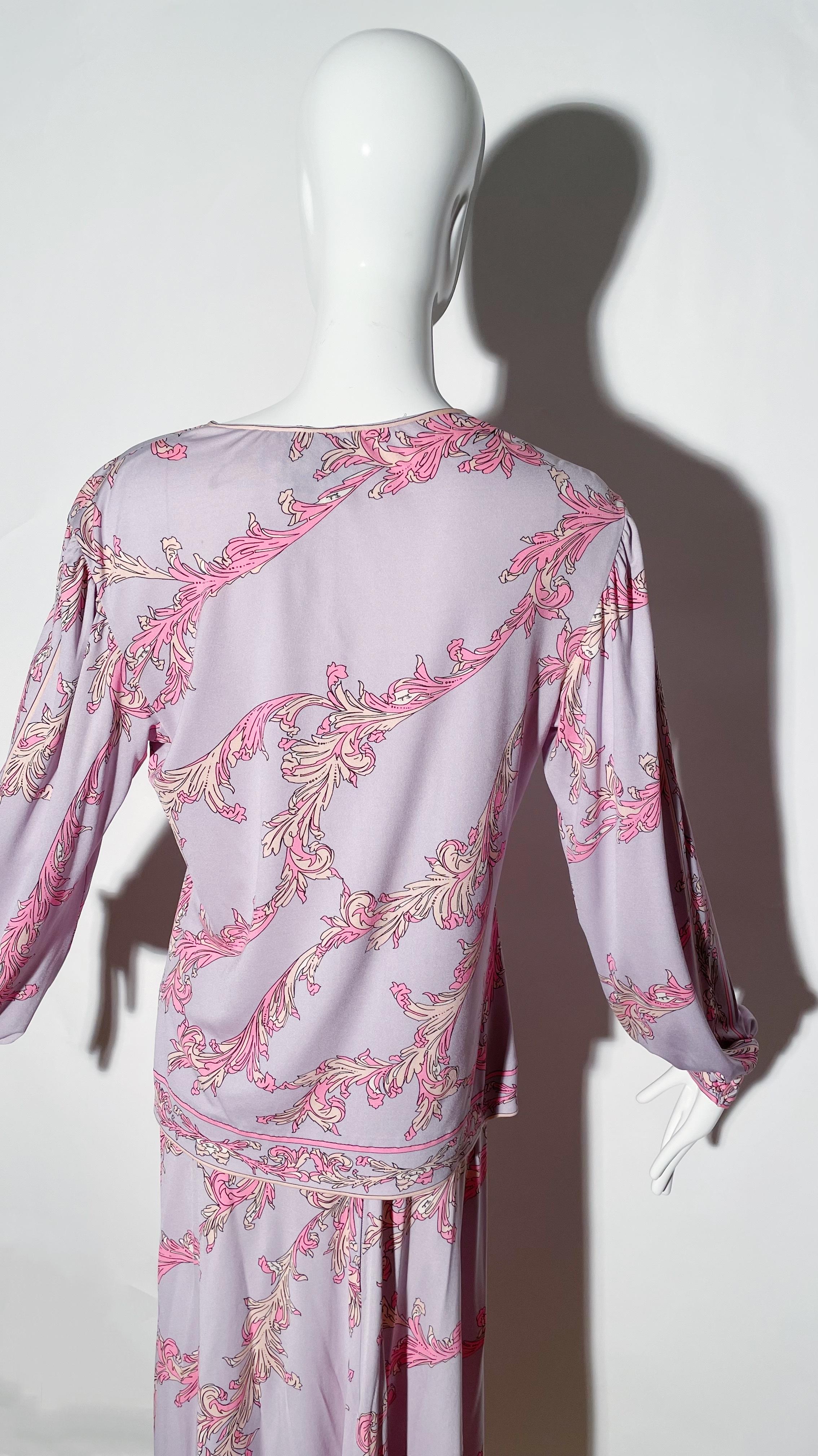 Women's Emilio Pucci Blouse and Skirt Set  For Sale
