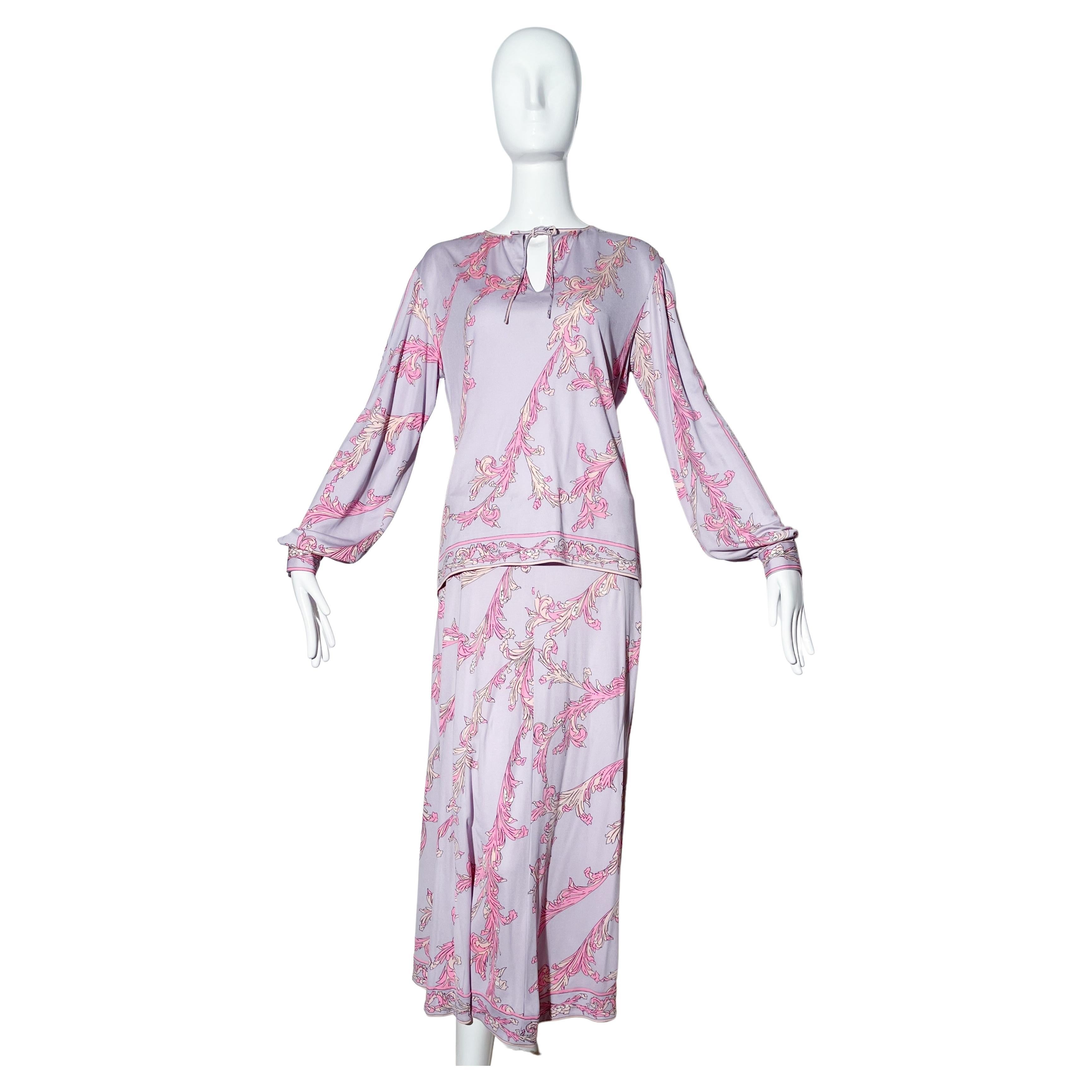 Emilio Pucci Blouse and Skirt Set  For Sale