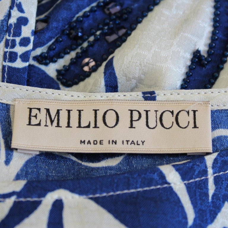 Emilio Pucci Blouse Shorts Set IT 42 For Sale at 1stDibs