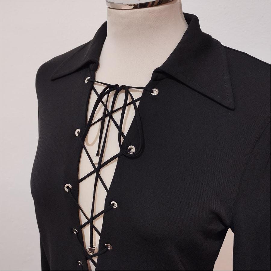 Black Emilio Pucci Blouse size 40 For Sale