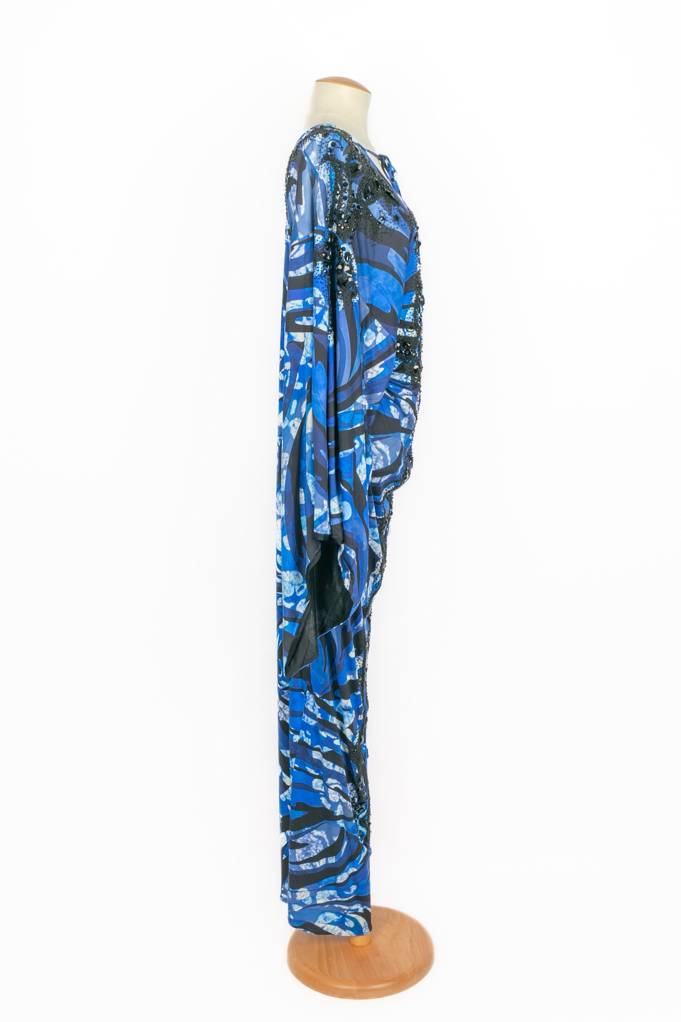 Abito blu di Emilio Pucci In condizioni ottime in vendita a SAINT-OUEN-SUR-SEINE, FR
