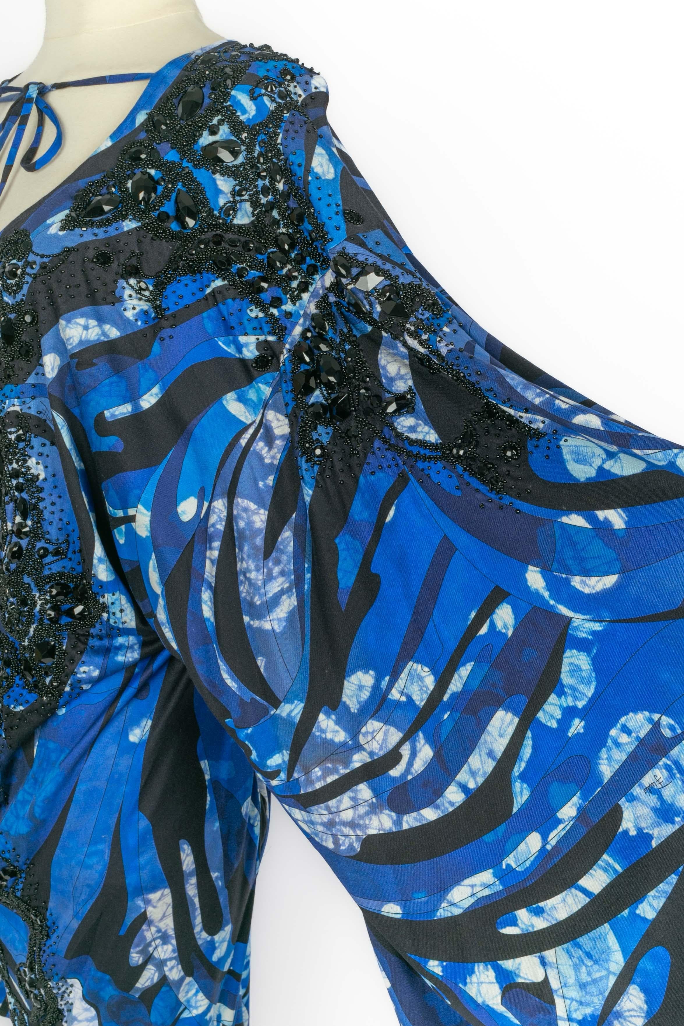 Abito blu di Emilio Pucci in vendita 3