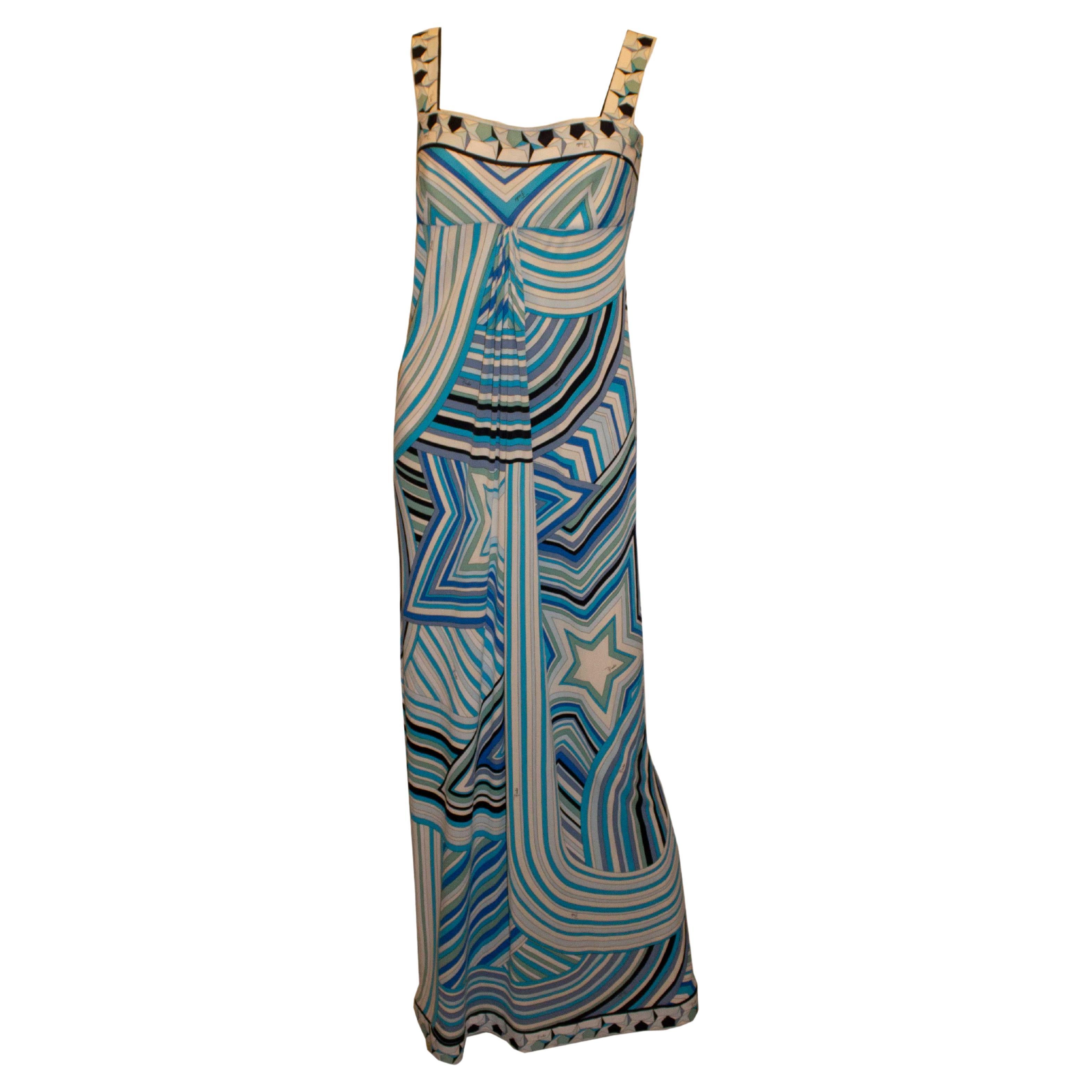 Emilio Pucci Blue Gown For Sale