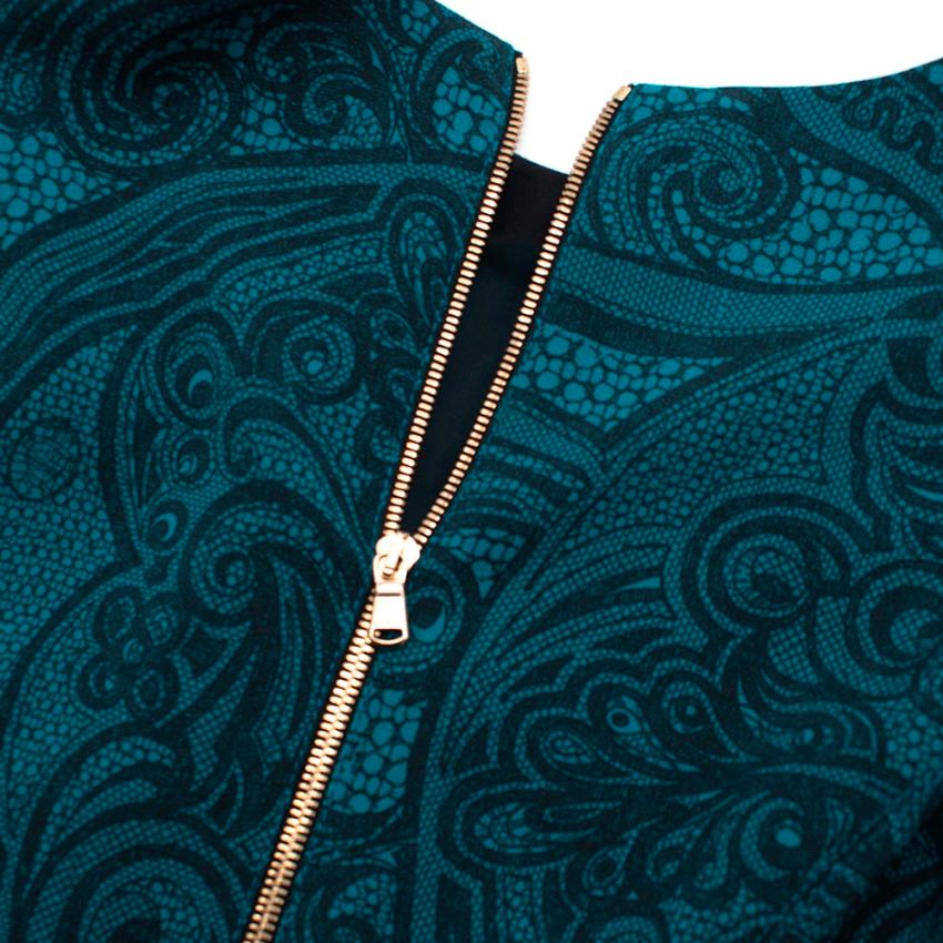 Emilio Pucci Blue Lace Printed Dress - Size US 6 For Sale 6