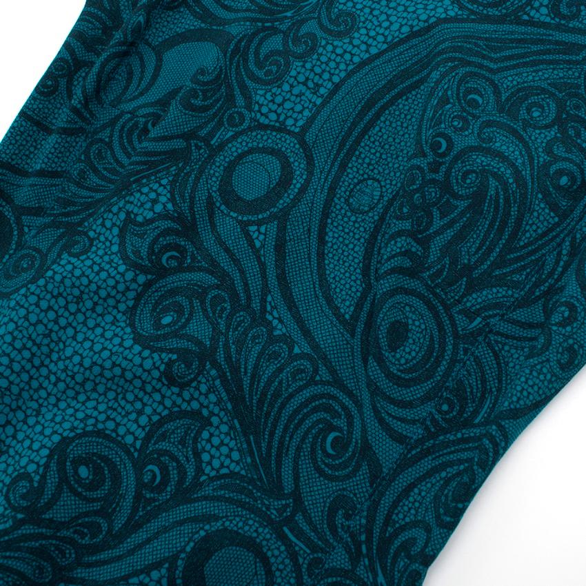 Emilio Pucci Blue Lace Printed Dress - Size US 6 For Sale 3