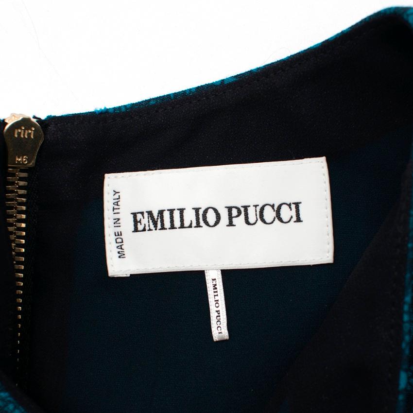 Emilio Pucci Blue Lace Printed Dress - Size US 6 For Sale 4