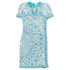 Vintage Emilio Pucci Blue Printed Silk Dress