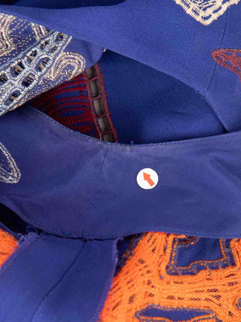 Emilio Pucci Blue Seashell Embroidered Dress Size L For Sale 1