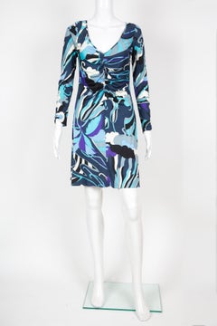 Emilio Pucci Blue Silk Dress