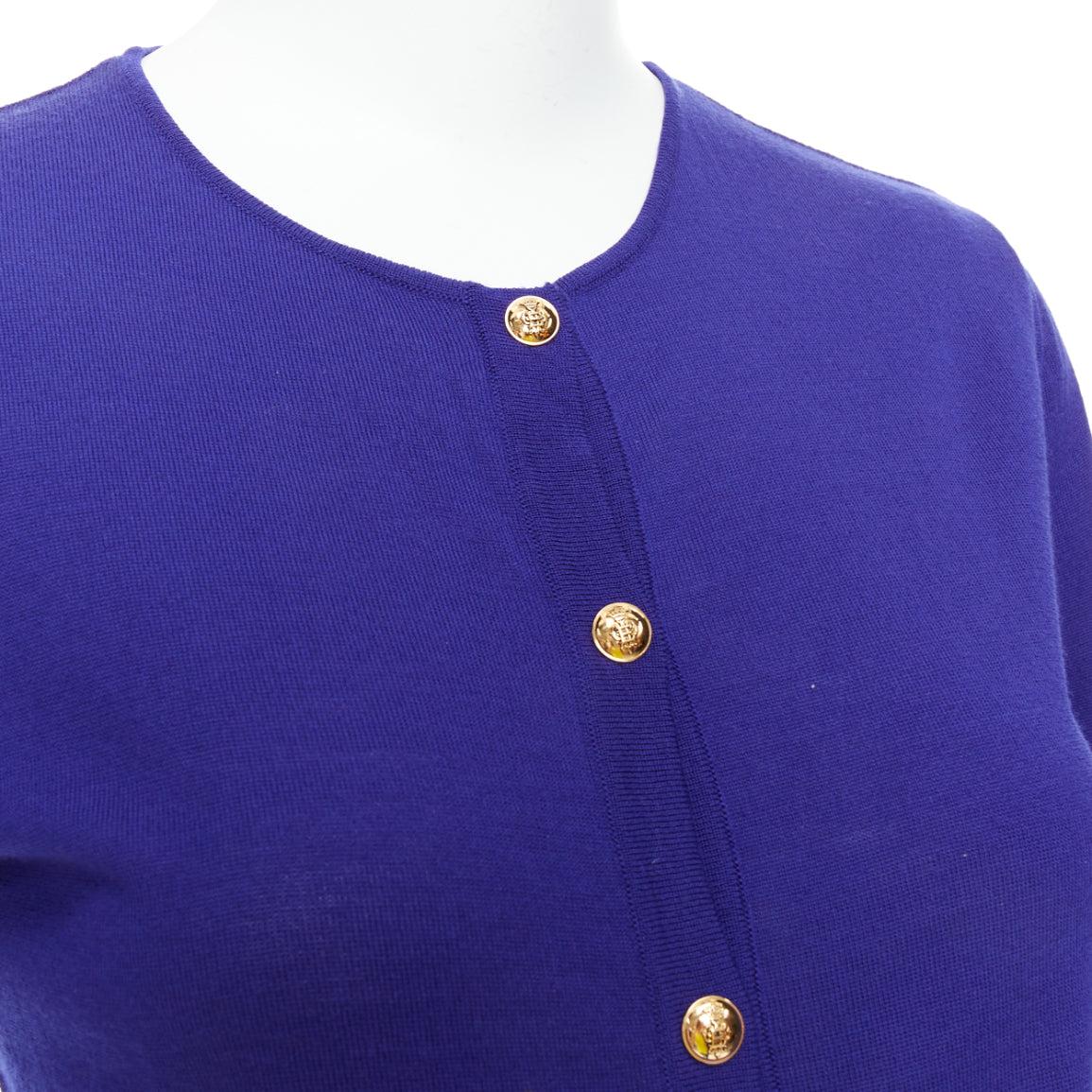 EMILIO PUCCI blue virgin wool floral lace back cardigan S
Reference: VACN/A00074
Brand: Emilio Pucci
Material: Virgin Wool, Lace
Color: Blue
Pattern: Lace
Closure: Button
Extra Details: Intricate lace back.
Made in: Italy

CONDITION:
Condition: