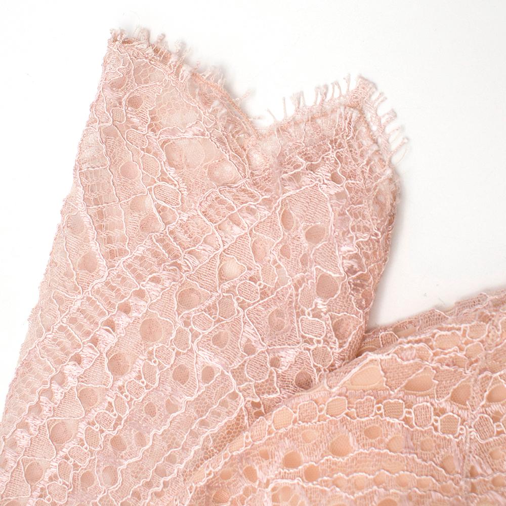 Emilio Pucci Blush Open-back lace dress - Size US 00 For Sale 4