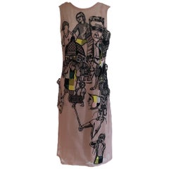 pink embroidered dress Emilio Pucci Blush Pink Embroidered Tourist PrintShift Dress with Applique