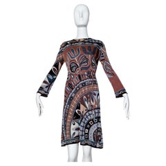 Emilio Pucci Brown Belted Dress 