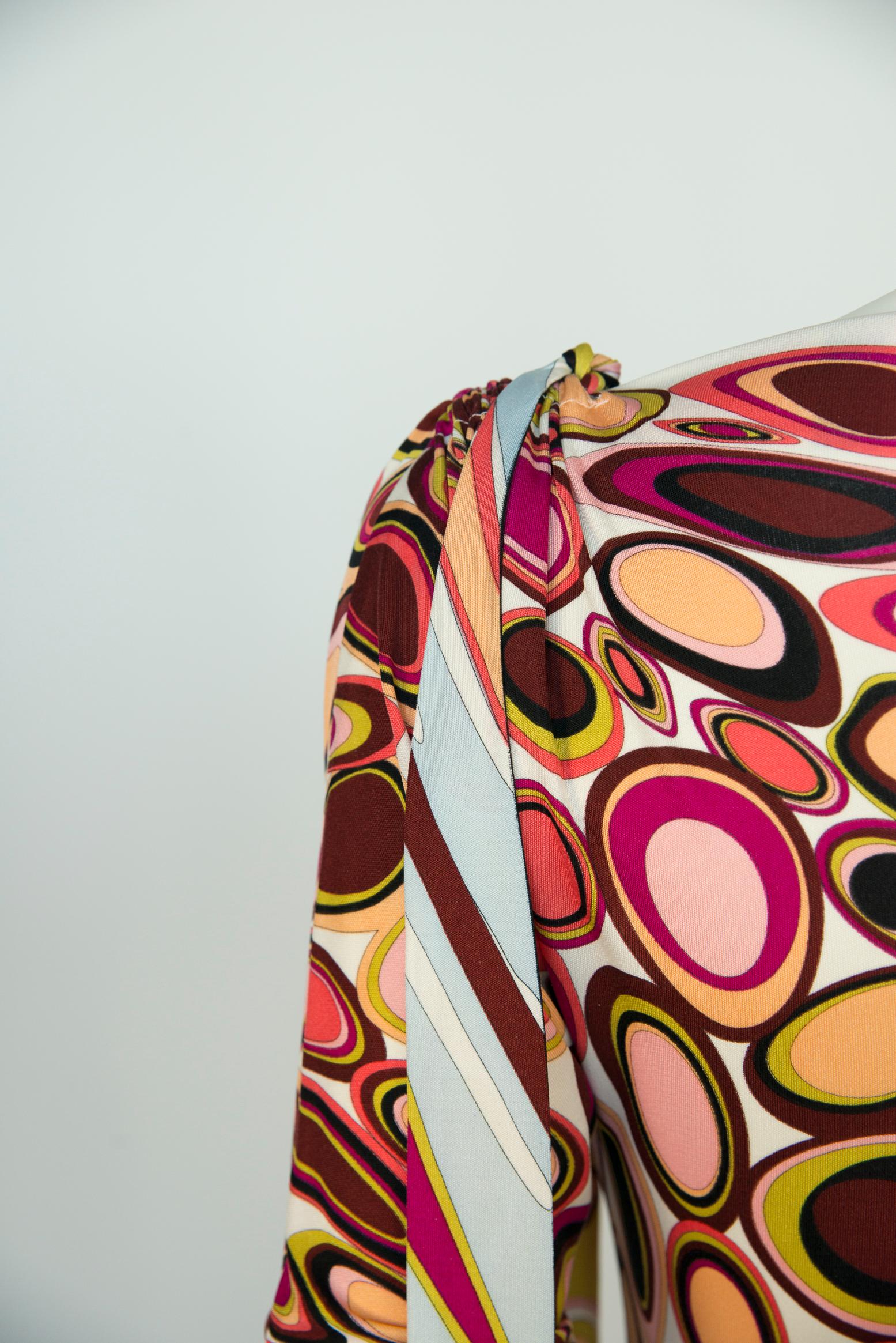 Emilio Pucci By Christian Lacroix Printed Stretch-Jersey Dress, Fall-Winter 2003 For Sale 2