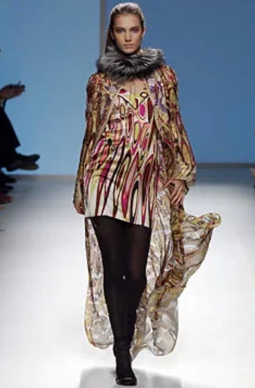 Emilio Pucci par Christian Lacroix - Robe en jersey extensible imprimée, automne-hiver 2003 en vente 15