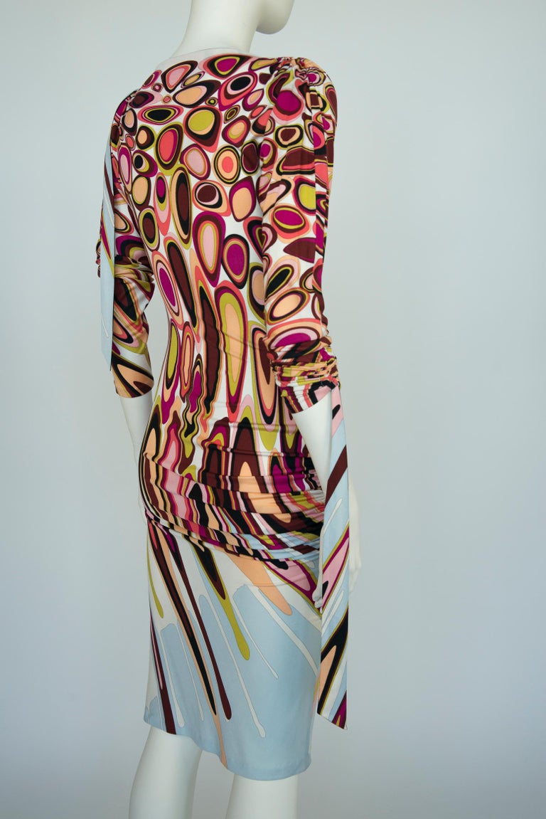 Emilio Pucci By Christian Lacroix Printed Stretch-Jersey Dress, Fall-Winter 2003 For Sale 3