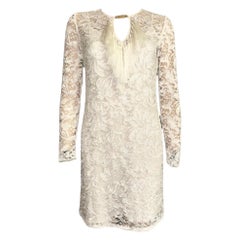 EMILIO PUCCI by Peter Dundas Mini Lace Dress with Tassel Details 38