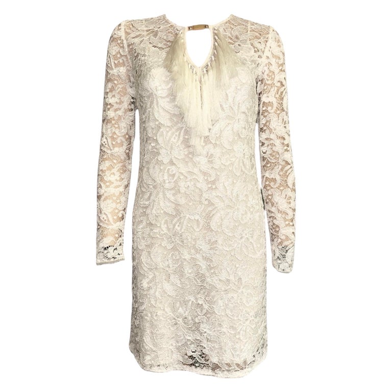 pucci lace dress EMILIO PUCCI by Peter Dundas Mini Lace Dress with Tassel Details Bridal 38