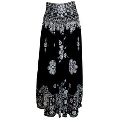 Emilio Pucci by Peter Dundas Signature Embroidered Maxi Skirt