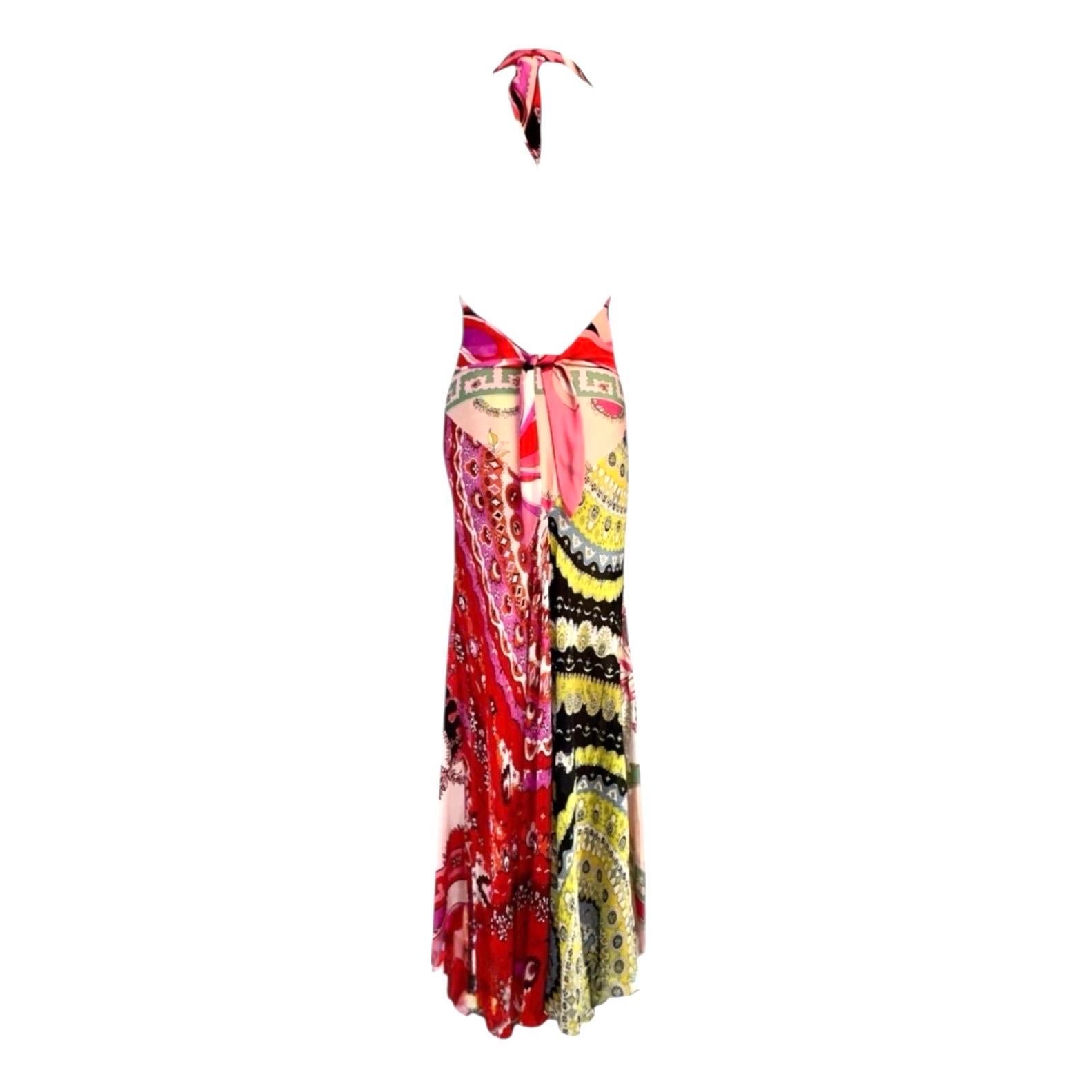 EMILIO PUCCI by Peter Dundas Signature Print Seidenbluse Maxirock Anzug Set 42 (Pink) im Angebot