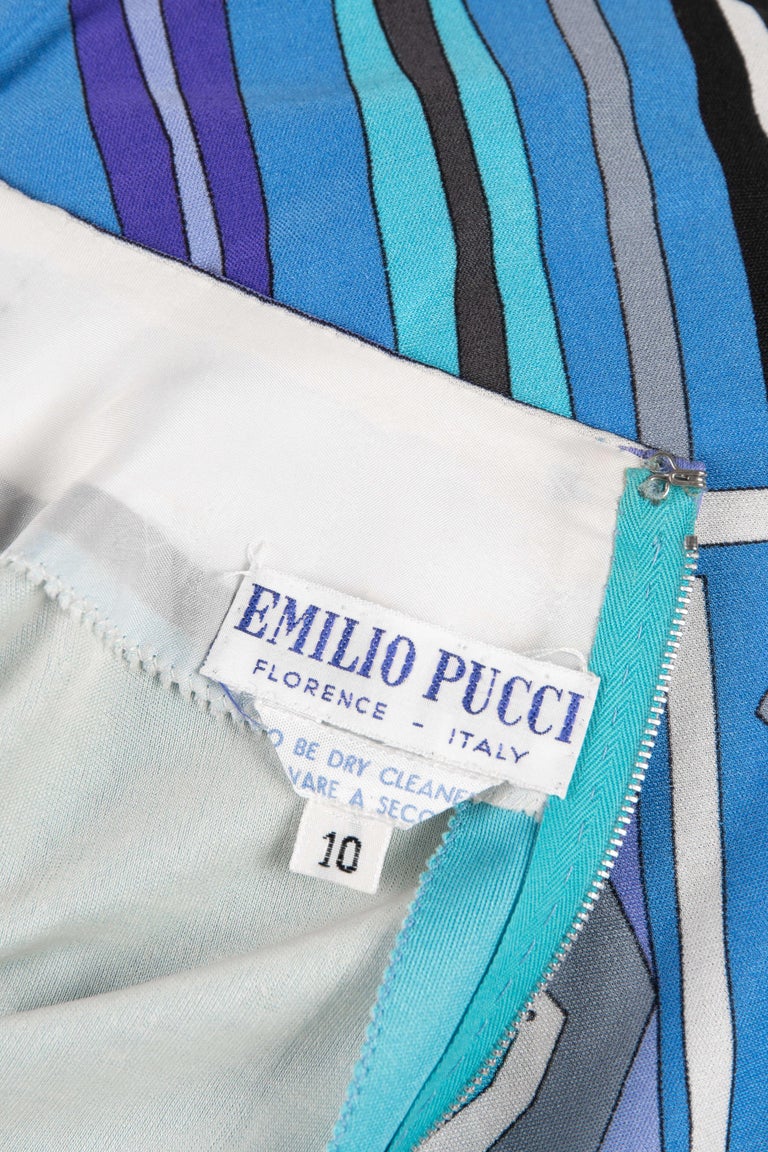 Emilio Pucci 1970 Turquoise Blue Purple 