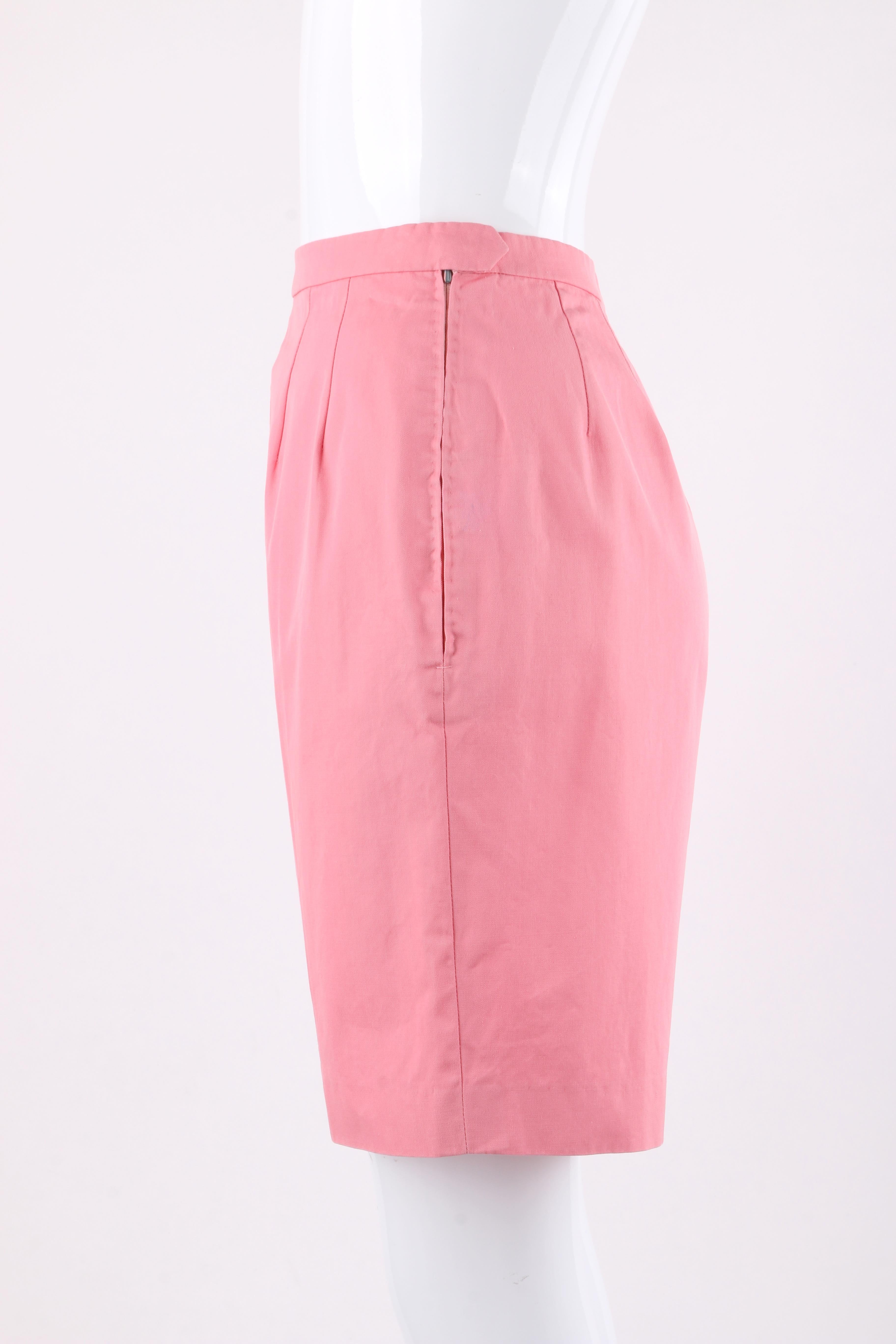 EMILIO PUCCI c.1960’s 2 Pc Pink Multi-color Tribal Button Front Shirt Shorts Set For Sale 2