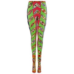 Retro EMILIO PUCCI c.1960’s Multicolor Signature Kaleidoscope Print Stocking Leggings