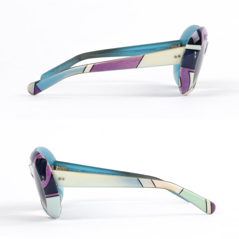 ? Vintage Emilio Pucci Sunglasses, 1960\'s Green Blue Purple/ Vivara Design Chic EMILIO PUCCI c.1960 main image 4