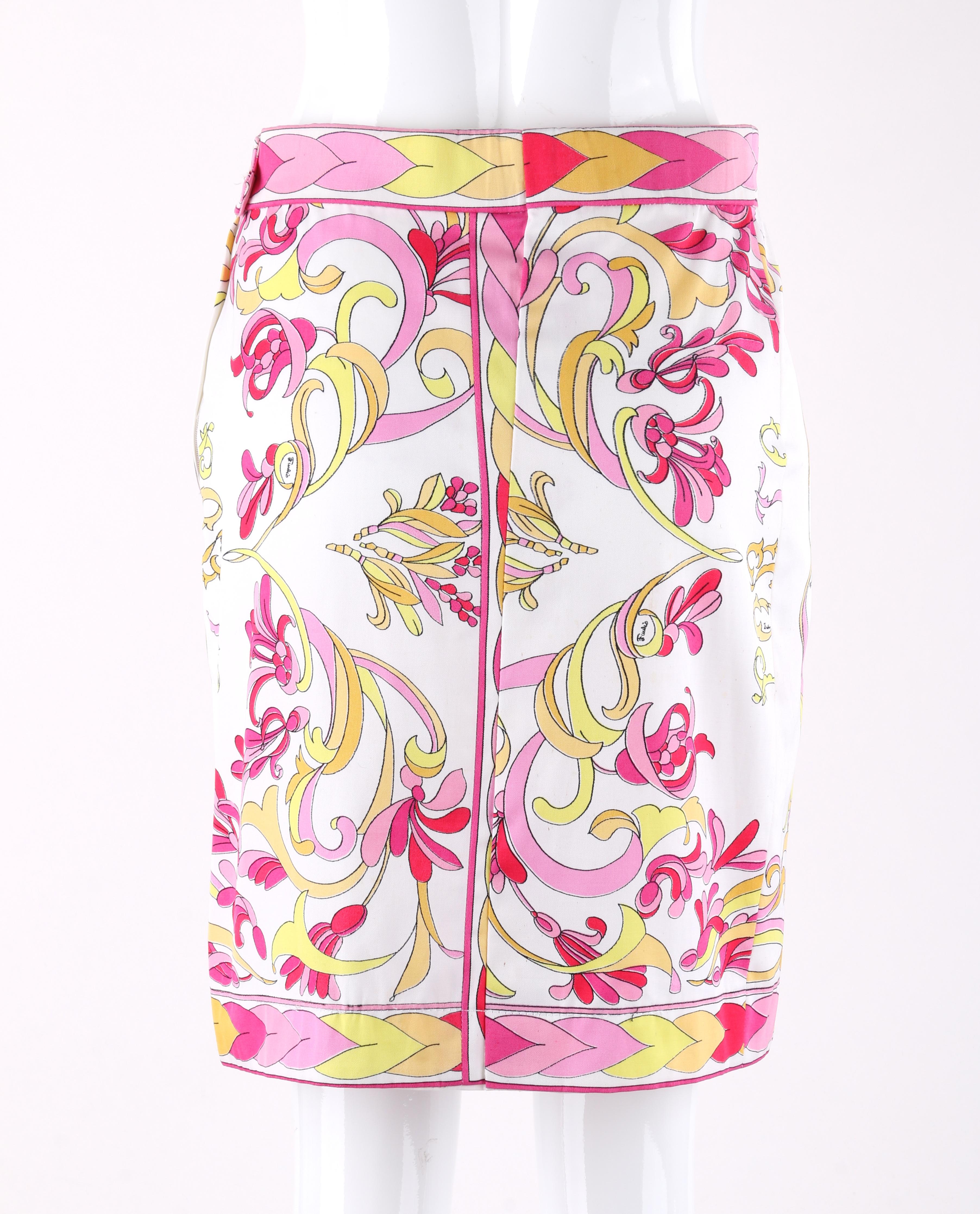 Emilio Pucci c.1970 2pc Multi-Color Signature Print Tank Top Skirt Dress Set in vendita 2