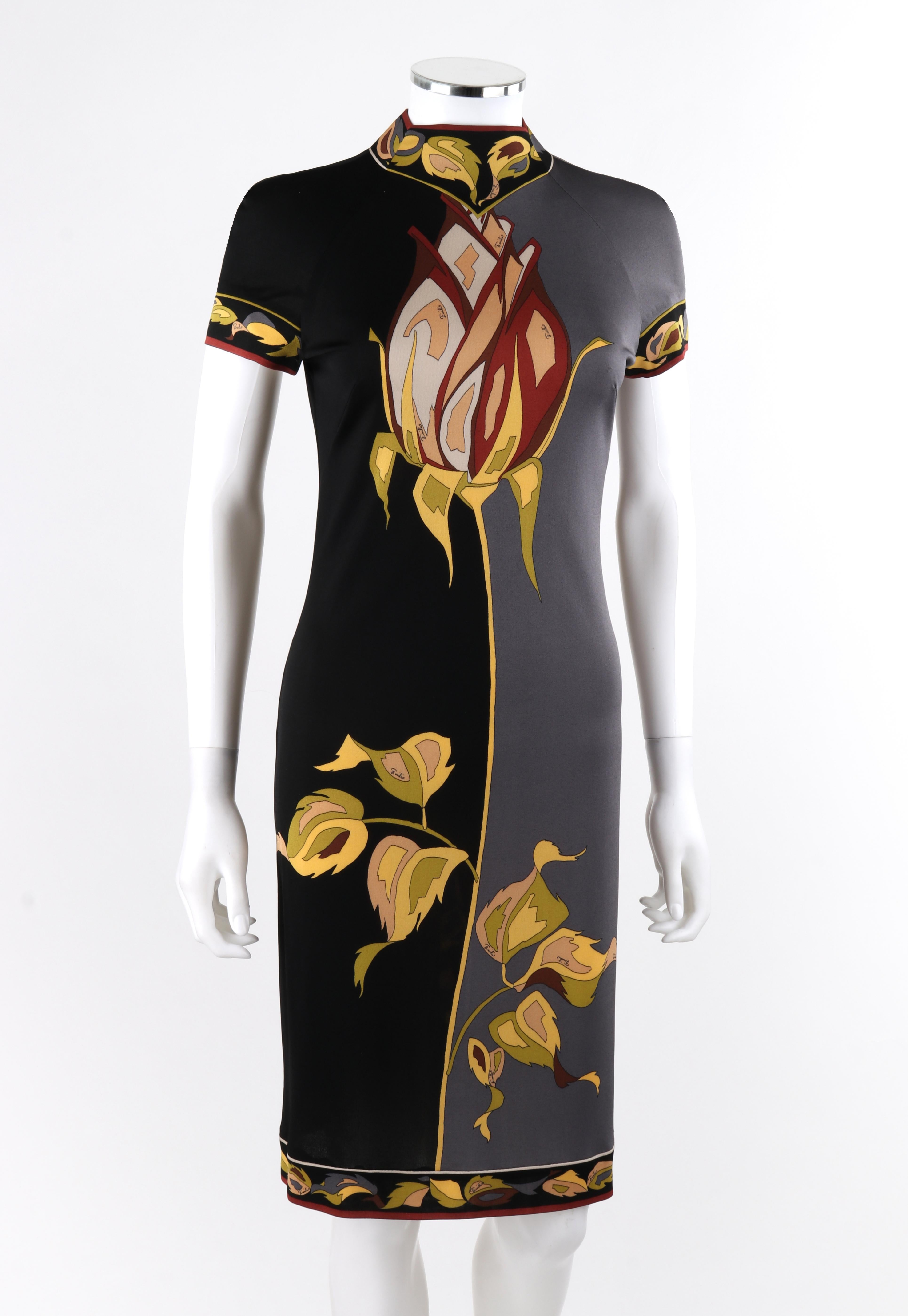 Emilio Pucci c.1970’s Silk Jersey Dual Tone Multi-Color Rose Floral Shift Dress

Circa: 1970’s
Label(s): Emilio Pucci; Exclusively for Sak’s Fifth Ave.
Designer: Emilio Pucci
Style: Shift dress
Color(s): Shades of grey, black, off white, yellow, red